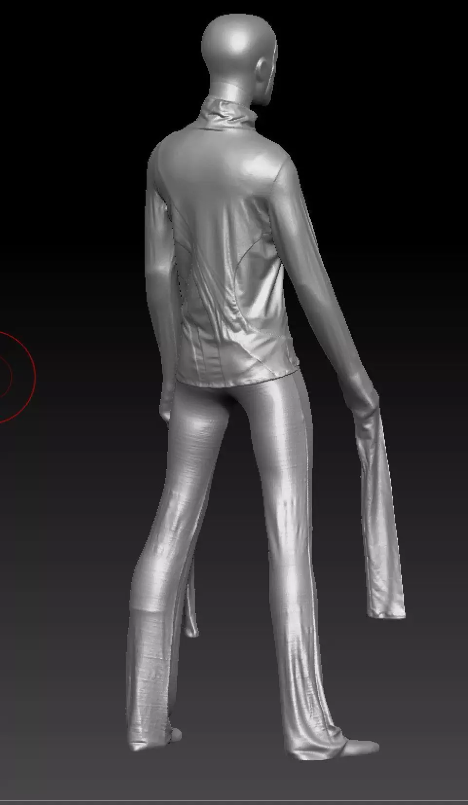 David Bowie long sleeve costume 3D model_3