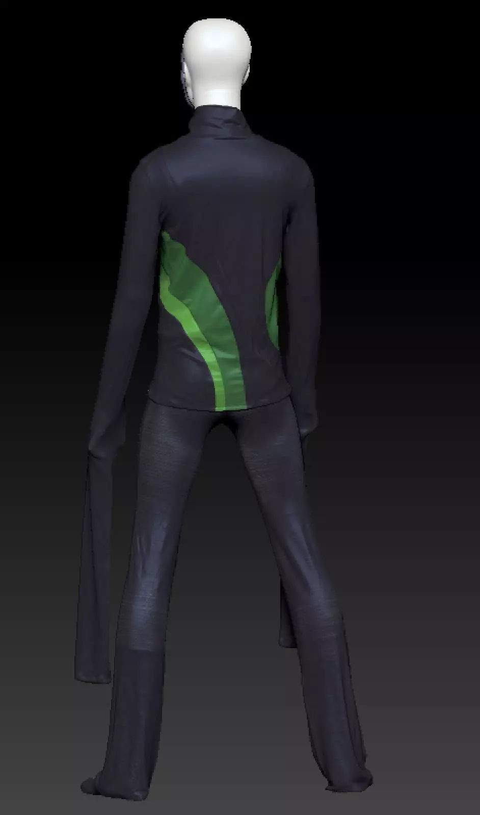 David Bowie long sleeve costume 3D model_2