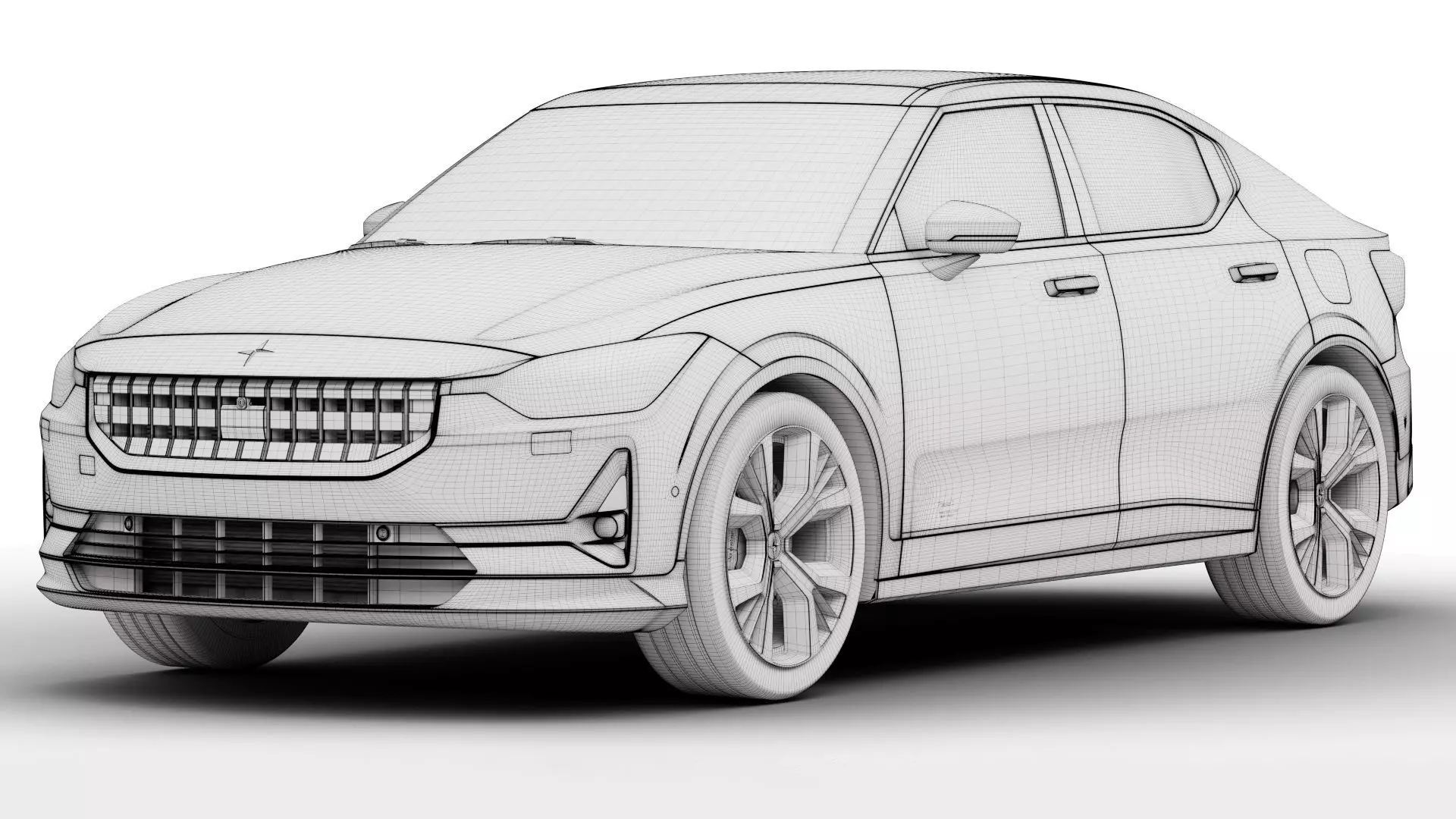 Polestar 2 2020 electric coupe 3D model_8