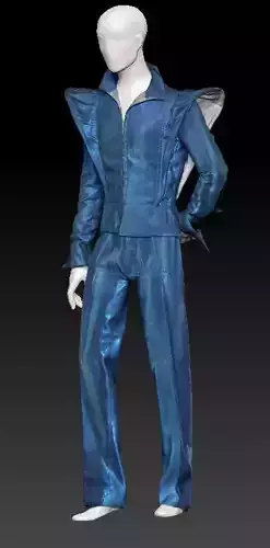 David Bowie blue lightning costume