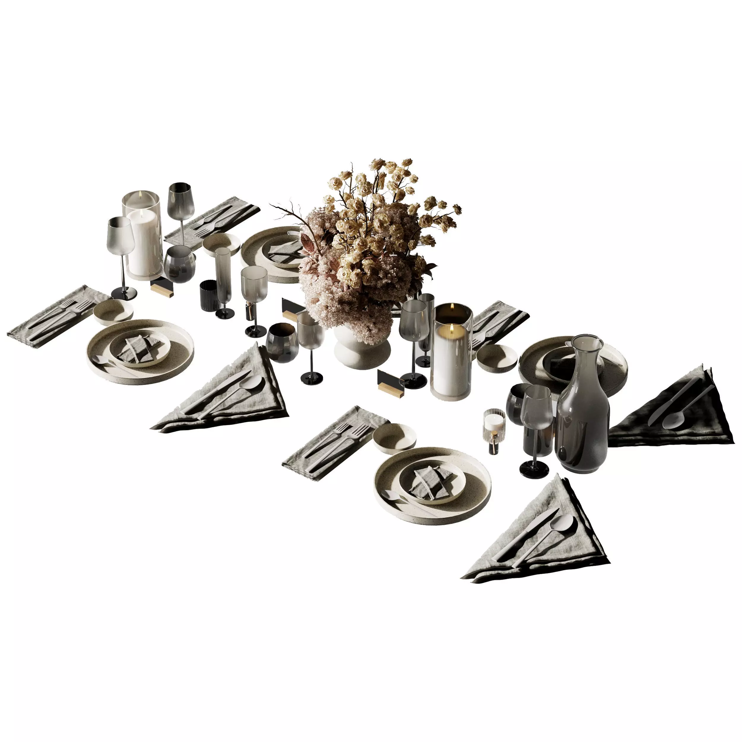 Tableware set 002 3D model_1