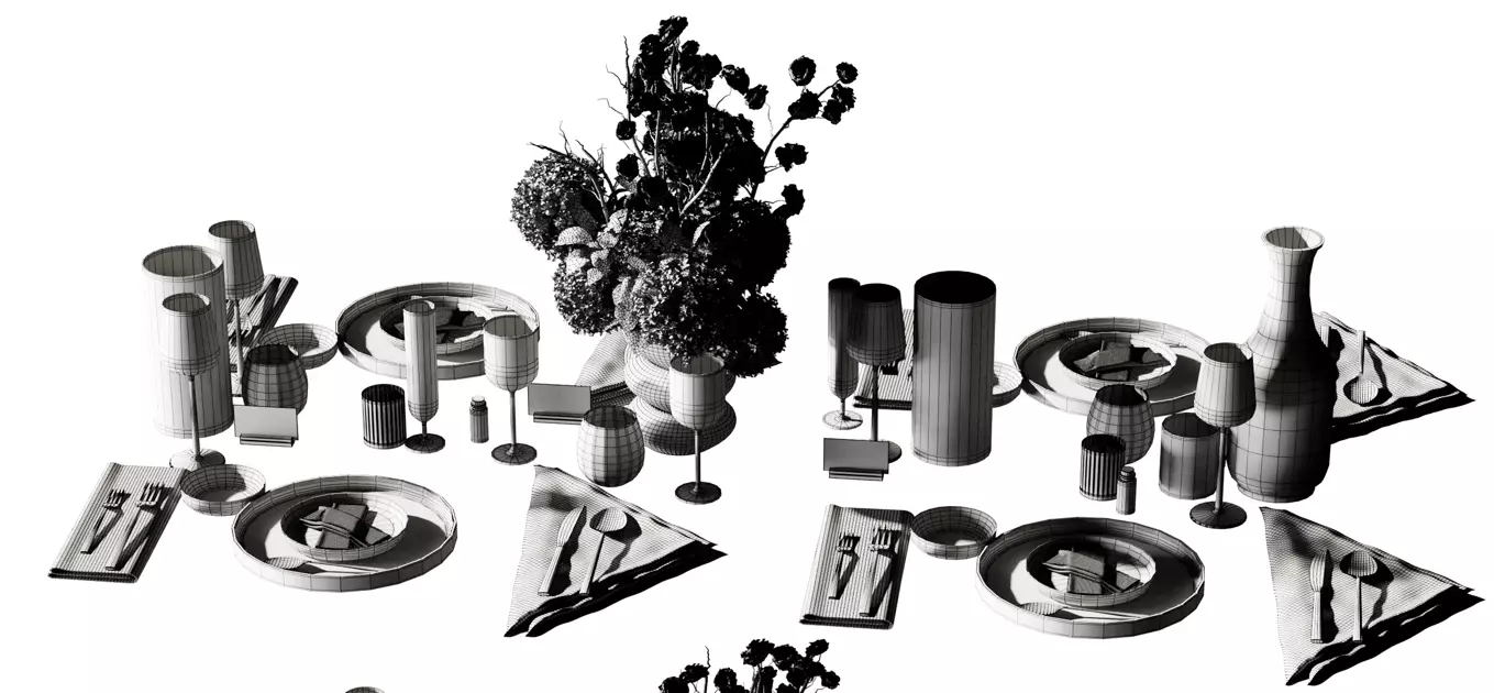 Tableware set 002 3D model_10