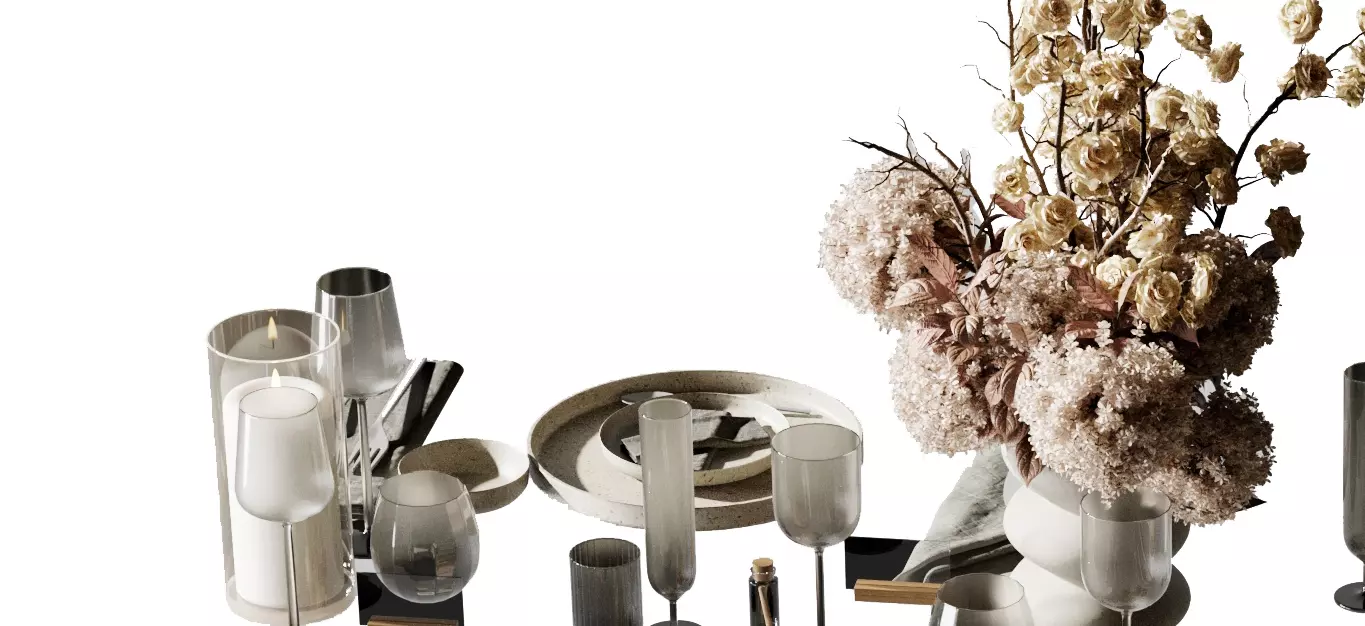 Tableware set 002 3D model_6