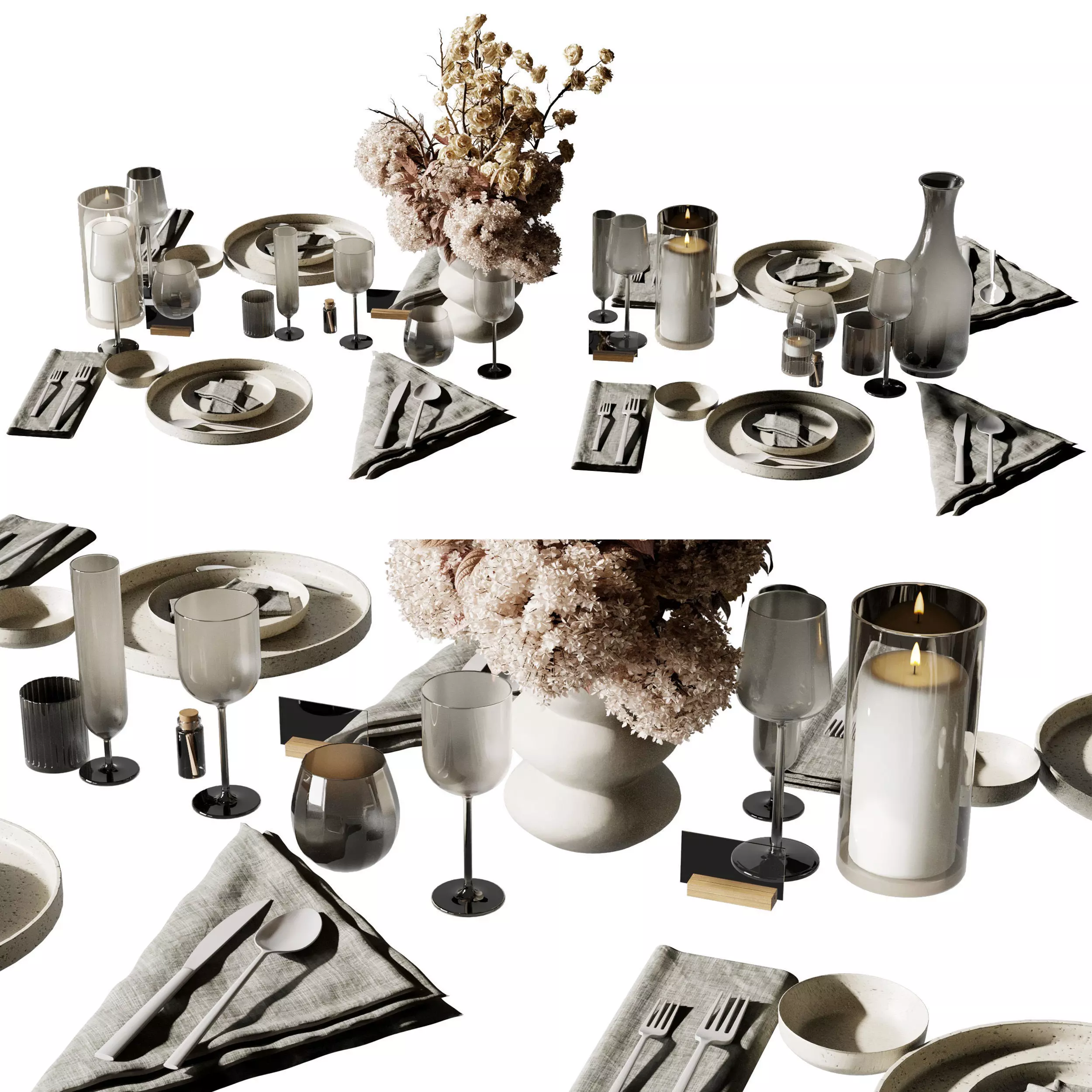 Tableware set 002 3D model_2