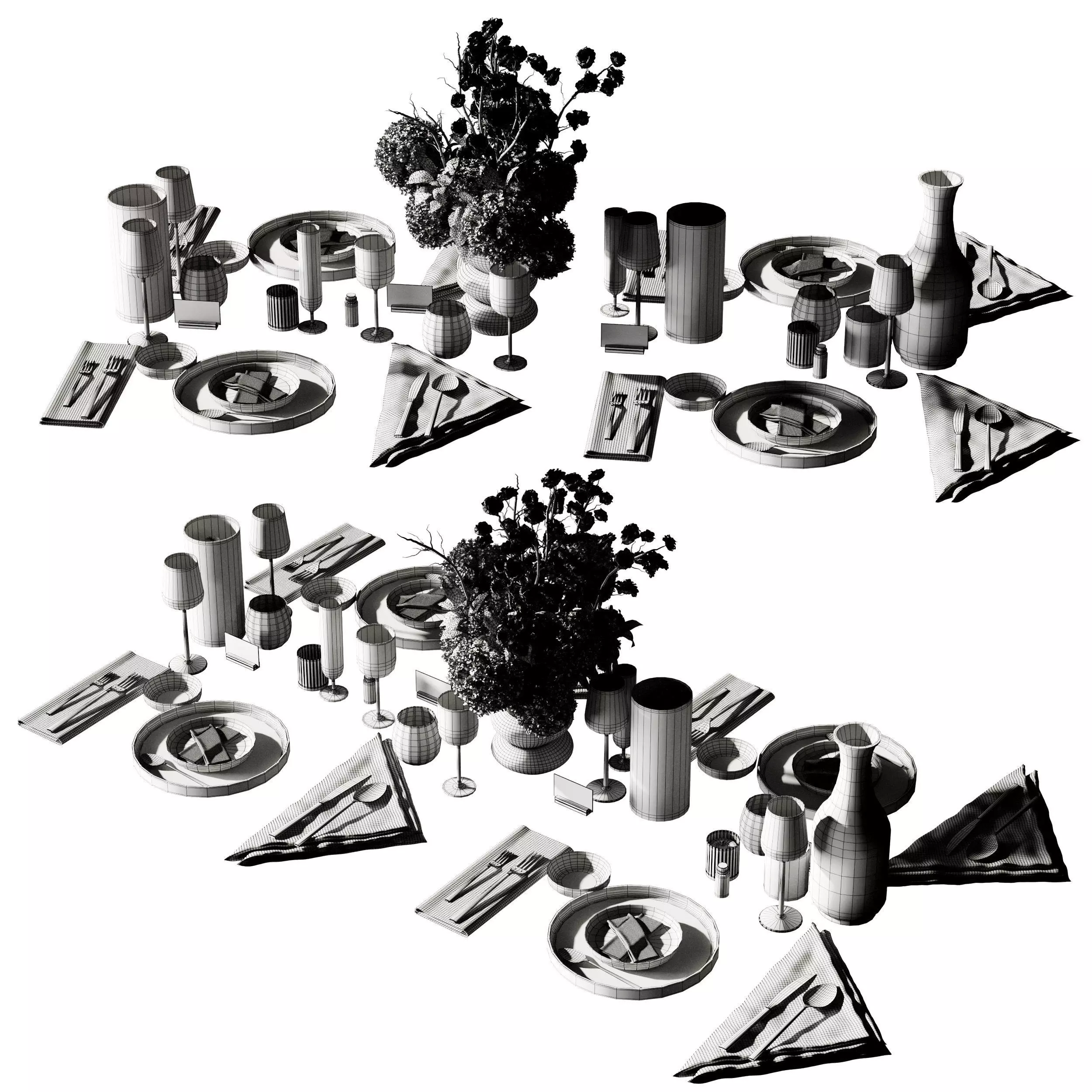 Tableware set 002 3D model_5