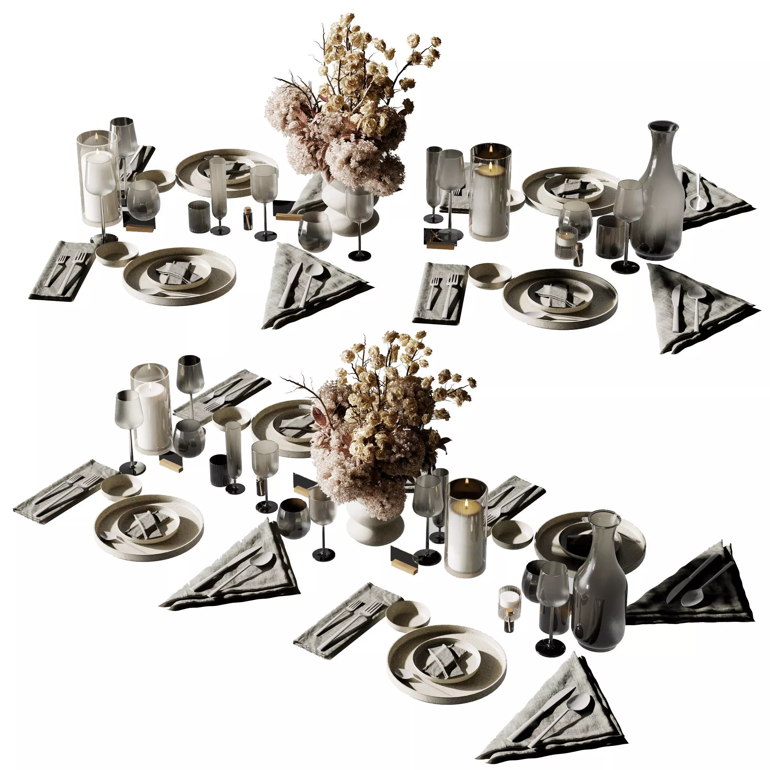 Tableware set 002 3D model_0