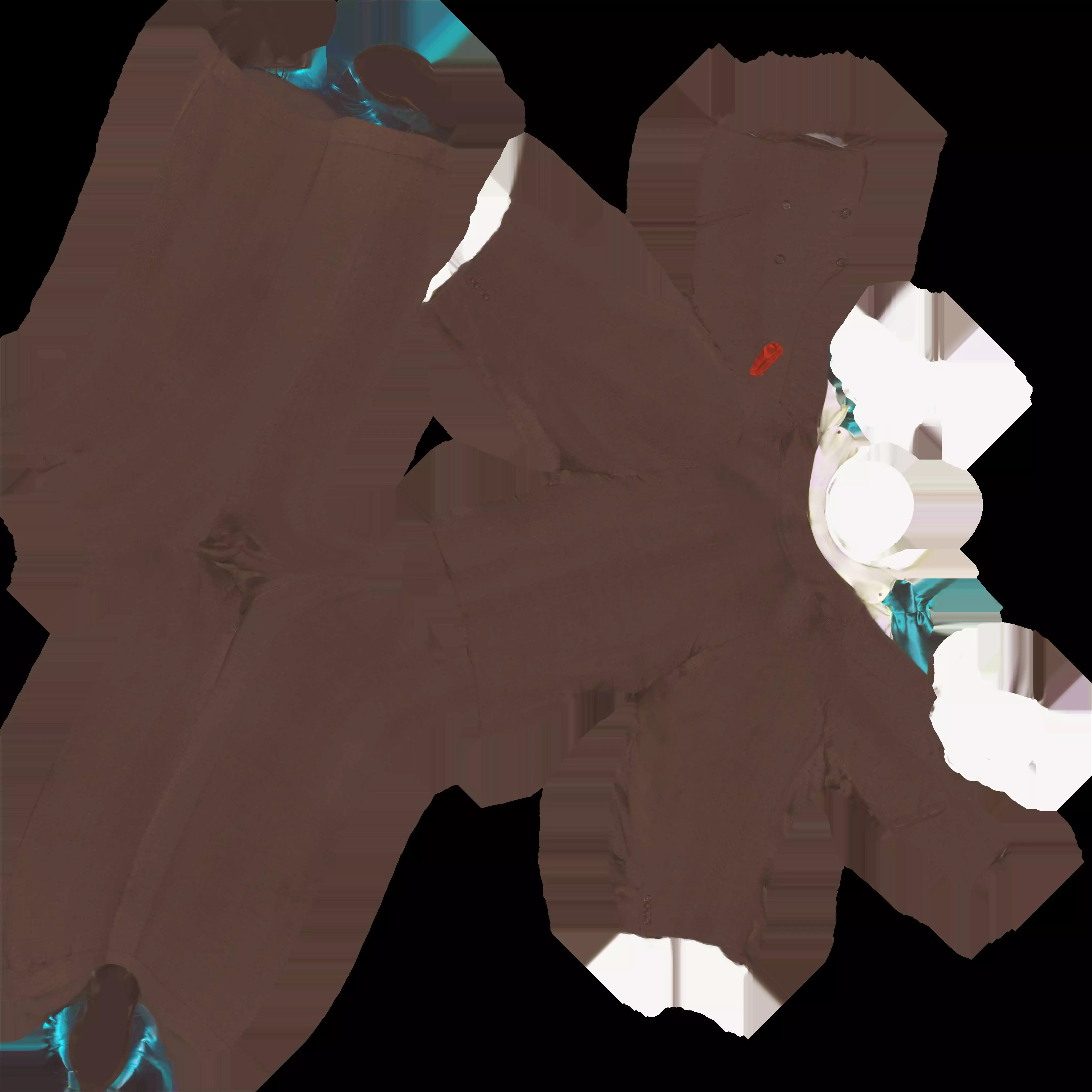 David Bowie brown suit blue platforms costume 3D model_6