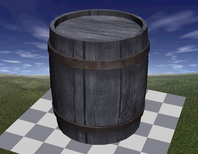 Barrel Well Textured Low-poly 3D model