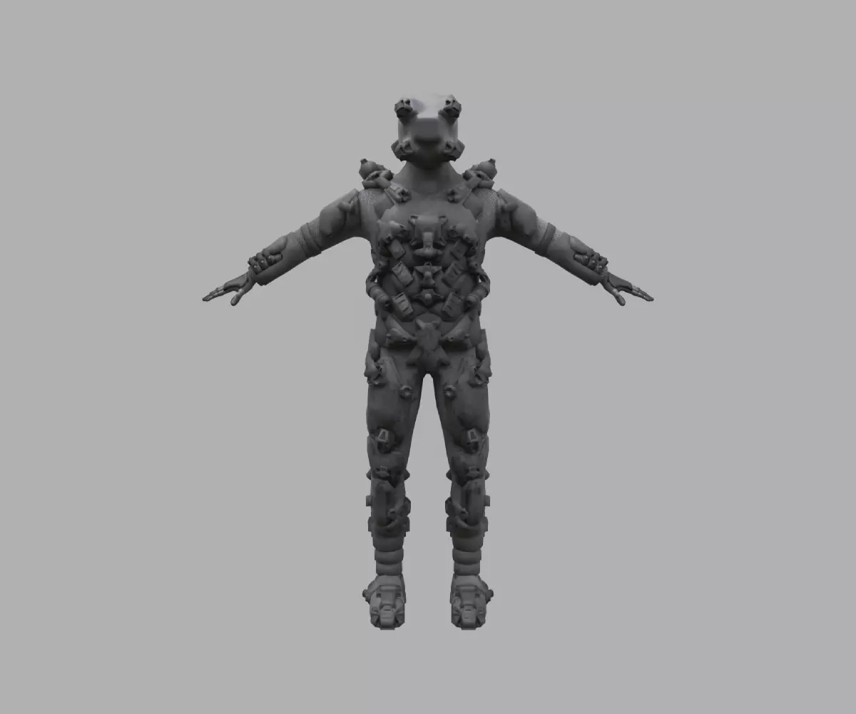 Scifi Soldier - RIGGED Free low-poly 3D model