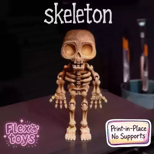 Flexi Skeleton Zombie  Print-in-Place Articulated Model 