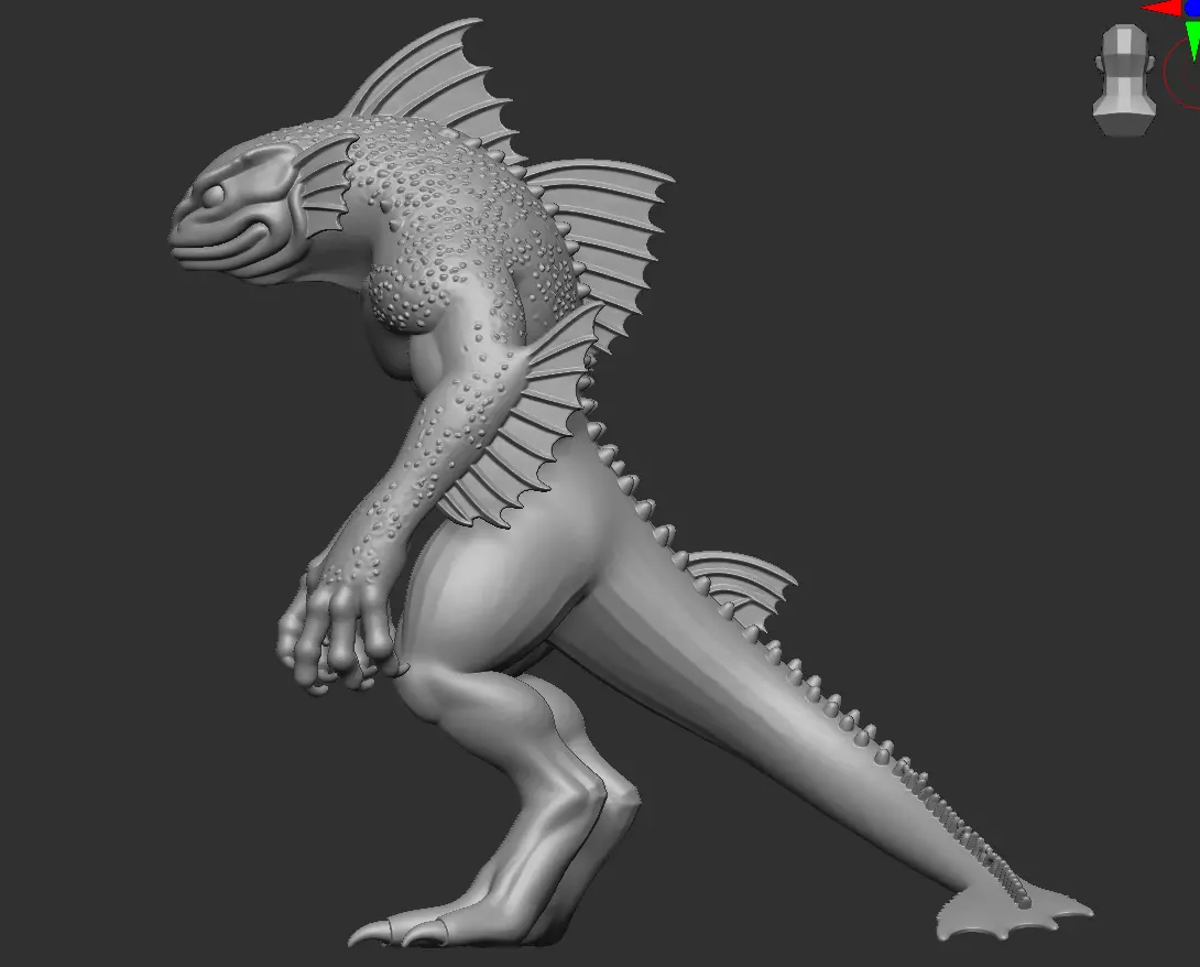 Lizardfolk Game Ready 3D Character Model Low-poly 3D model_2