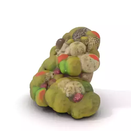 Textured Moss Cushion model pack Low-poly 3D model