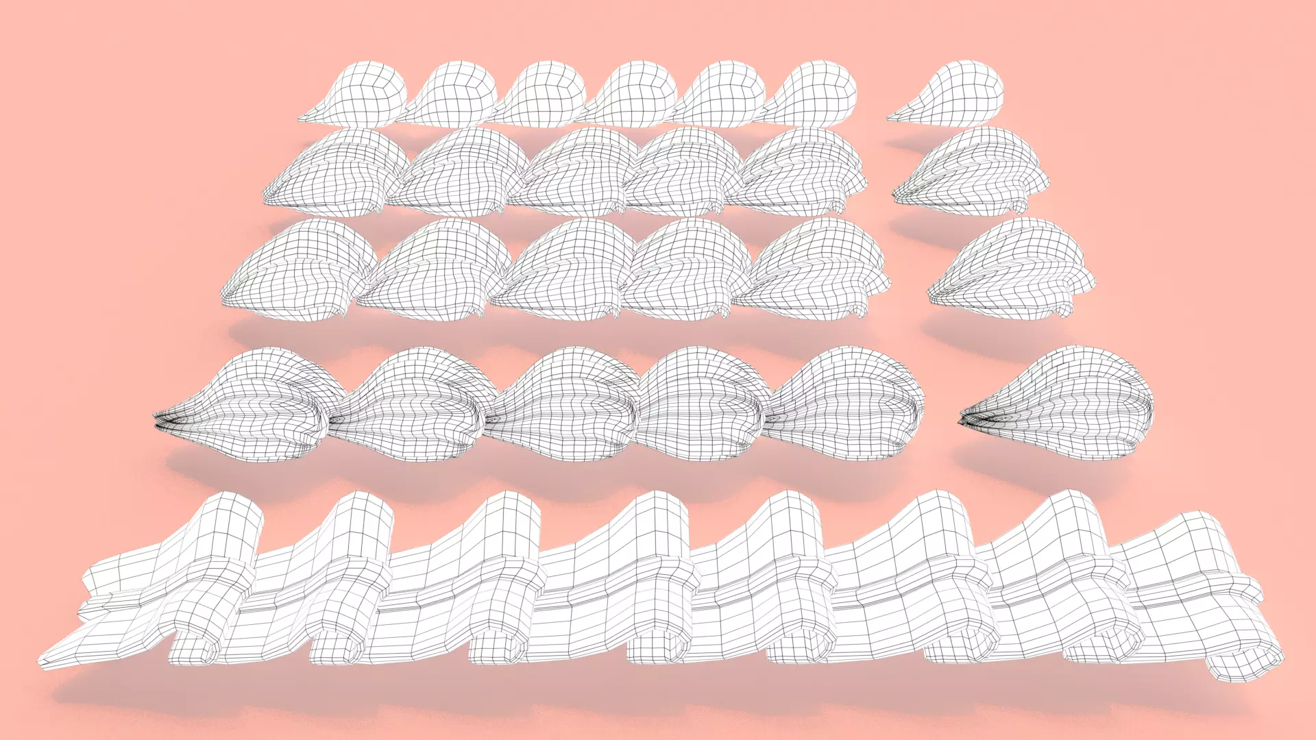 Cream Set - Long Whipped Cream 3D model_13