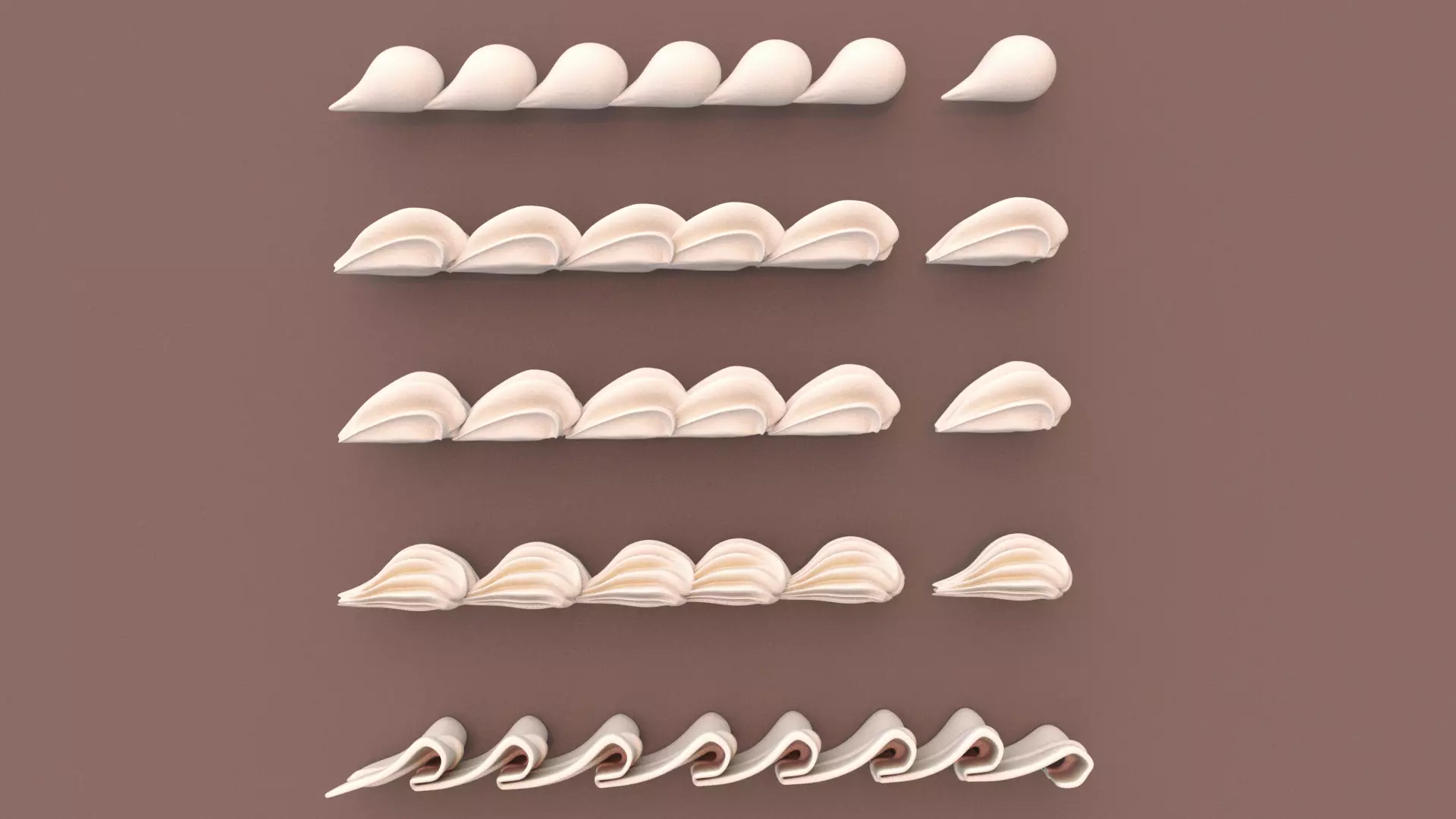 Cream Set - Long Whipped Cream 3D model_8