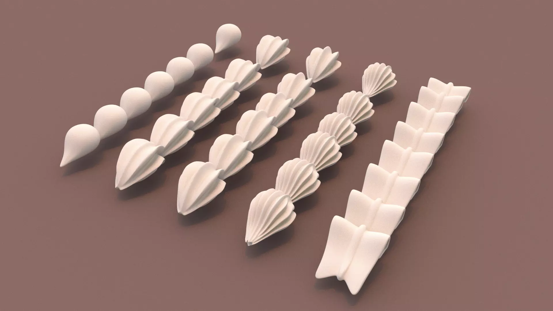 Cream Set - Long Whipped Cream 3D model_2