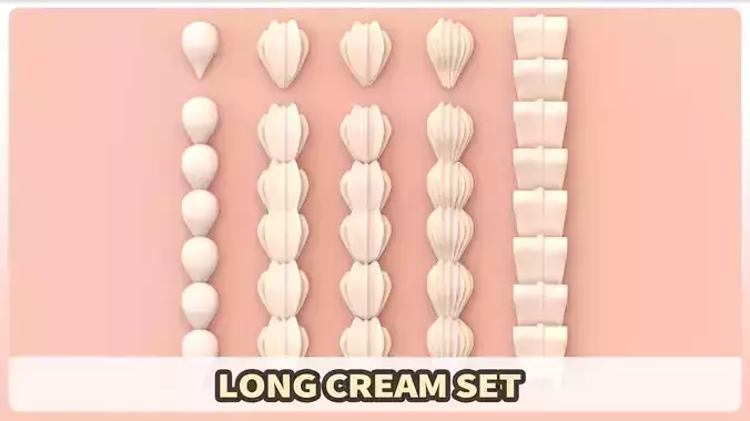 Cream Set - Long Whipped Cream