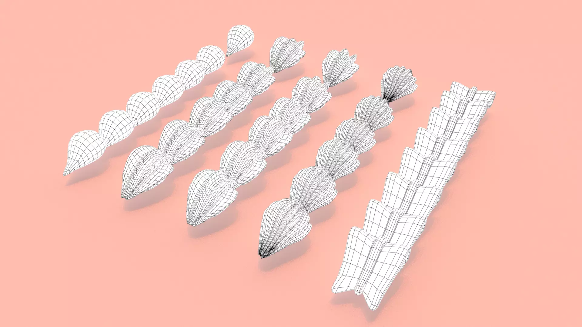 Cream Set - Long Whipped Cream 3D model_10