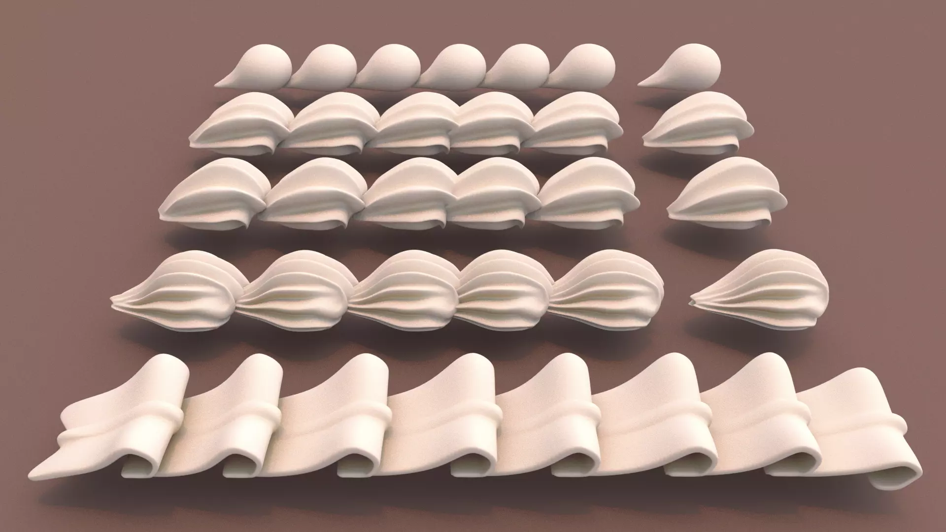 Cream Set - Long Whipped Cream 3D model_5