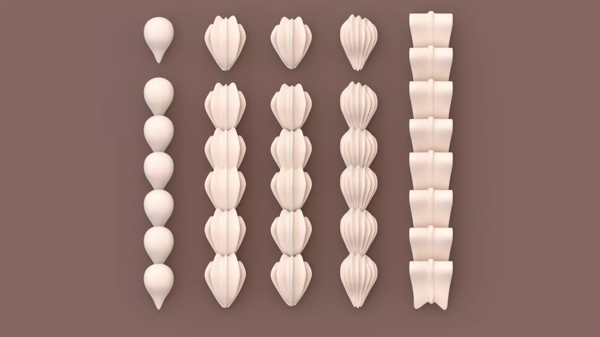 Cream Set - Long Whipped Cream 3D model_1