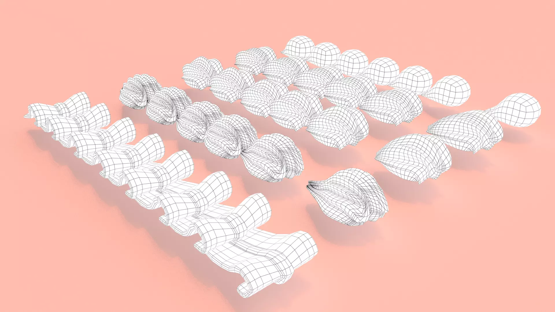 Cream Set - Long Whipped Cream 3D model_14