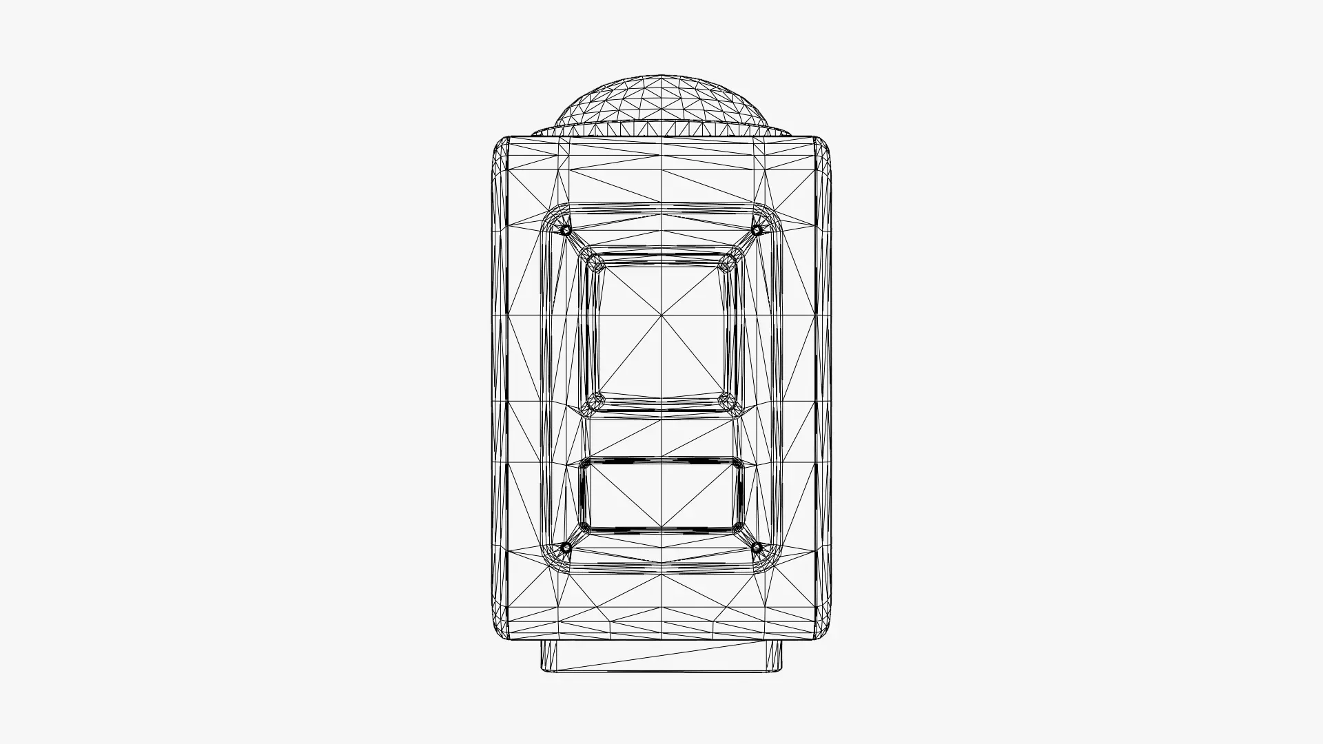 Retro Console - Retro Computer Low-poly 3D model_6