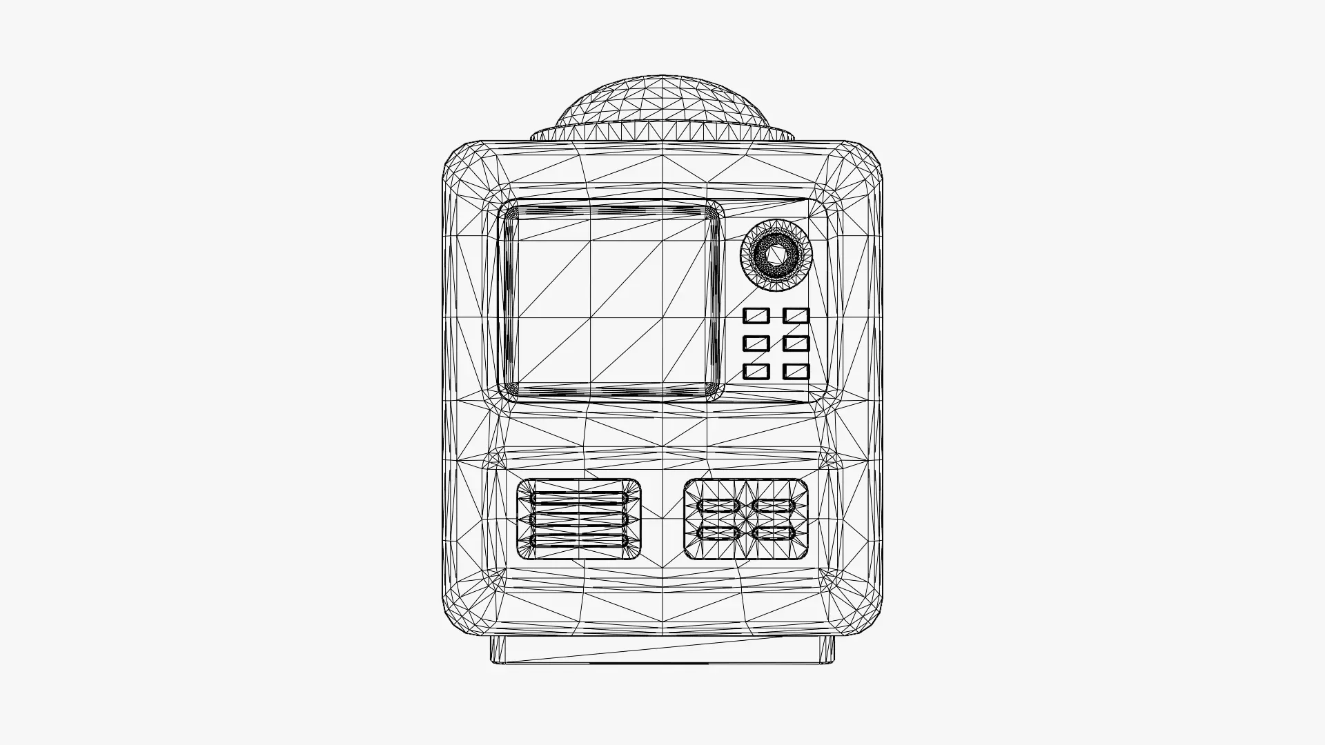 Retro Console - Retro Computer Low-poly 3D model_2
