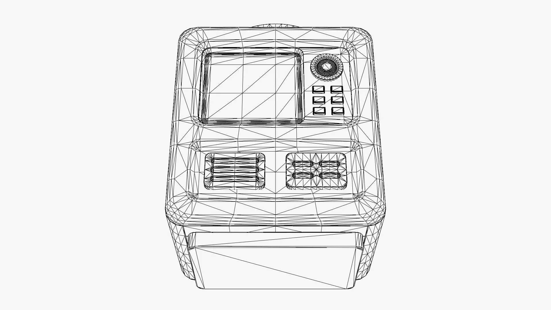Retro Console - Retro Computer Low-poly 3D model_20