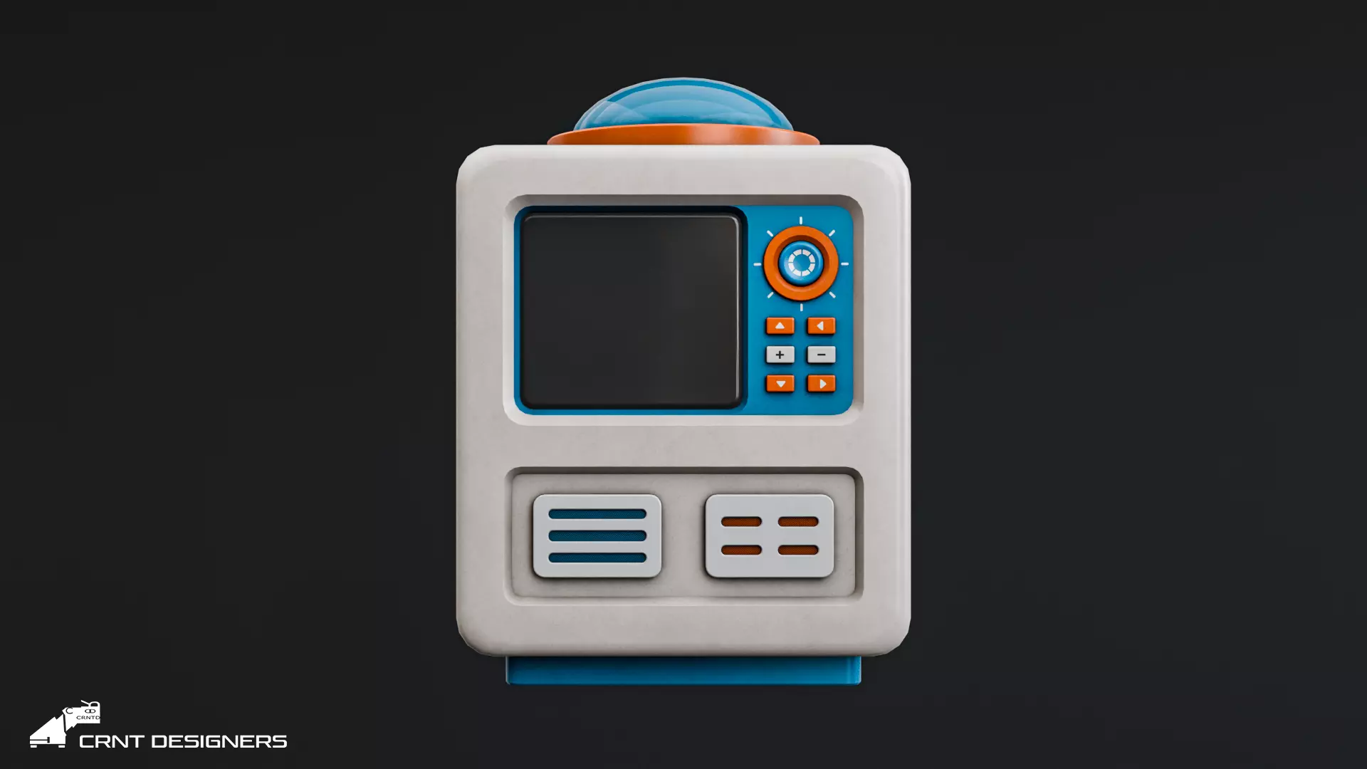 Retro Console - Retro Computer Low-poly 3D model_1