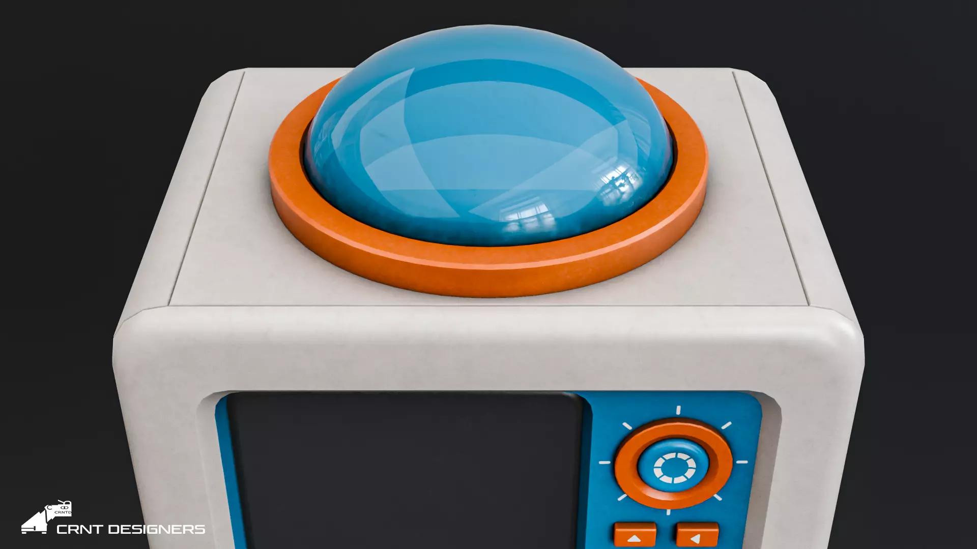 Retro Console - Retro Computer Low-poly 3D model_17