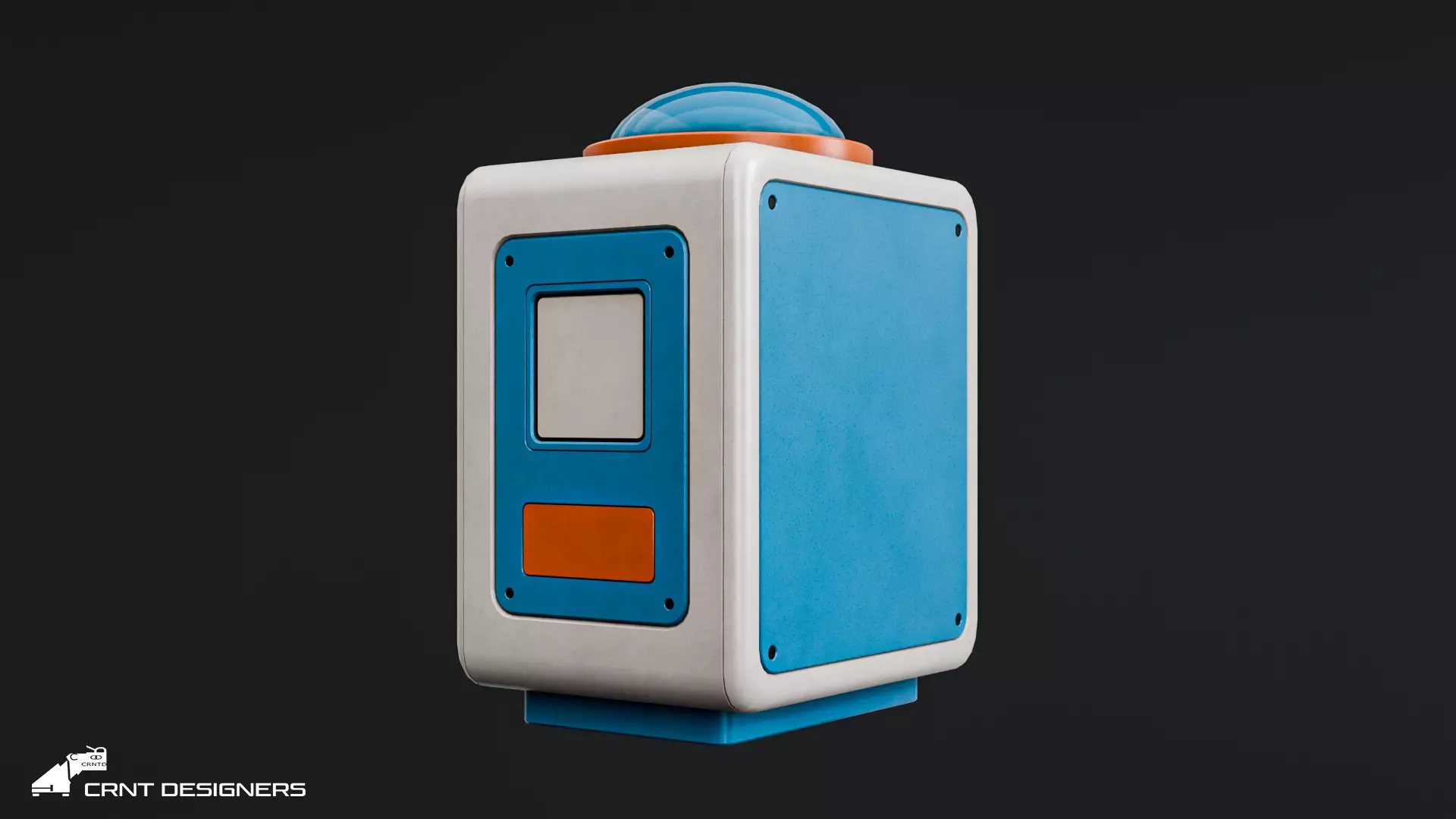 Retro Console - Retro Computer Low-poly 3D model_10