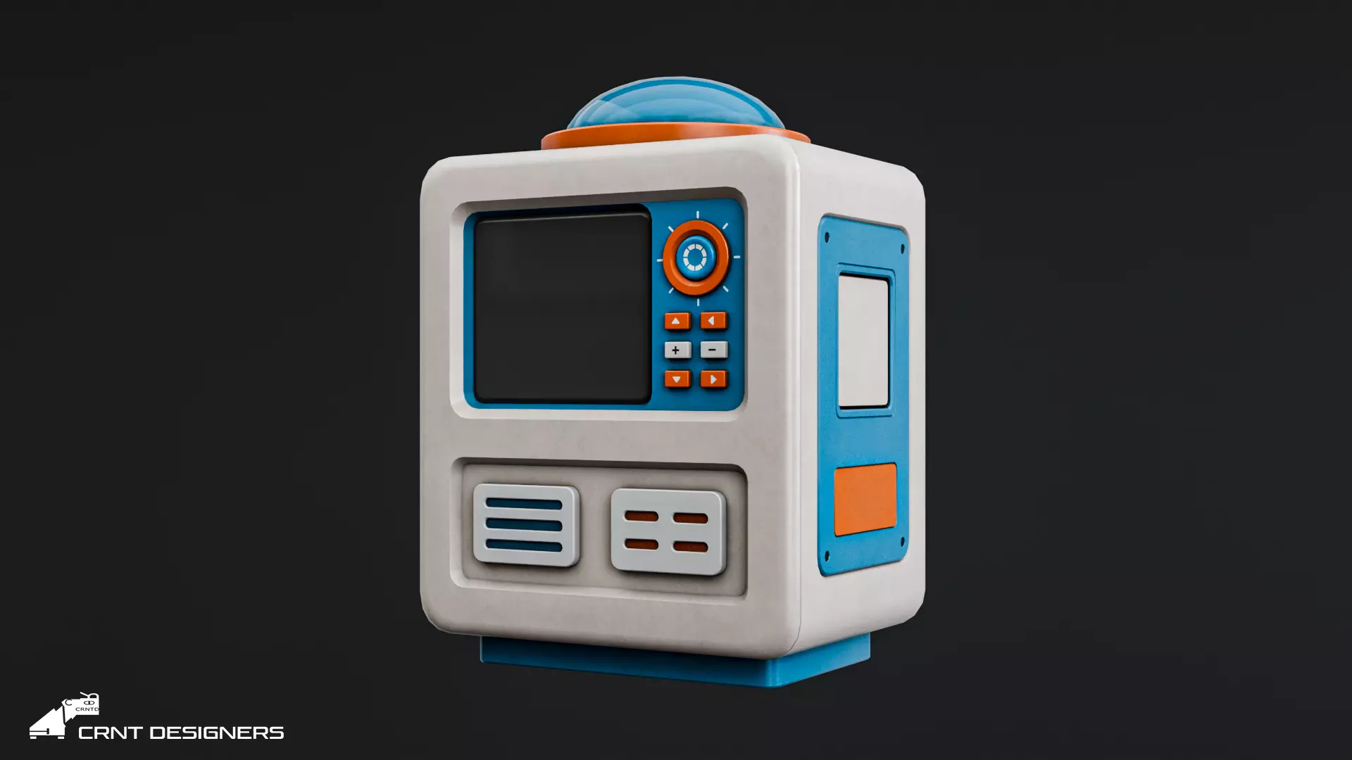 Retro Console - Retro Computer Low-poly 3D model_11