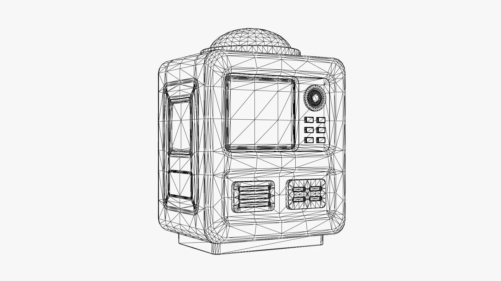 Retro Console - Retro Computer Low-poly 3D model_4