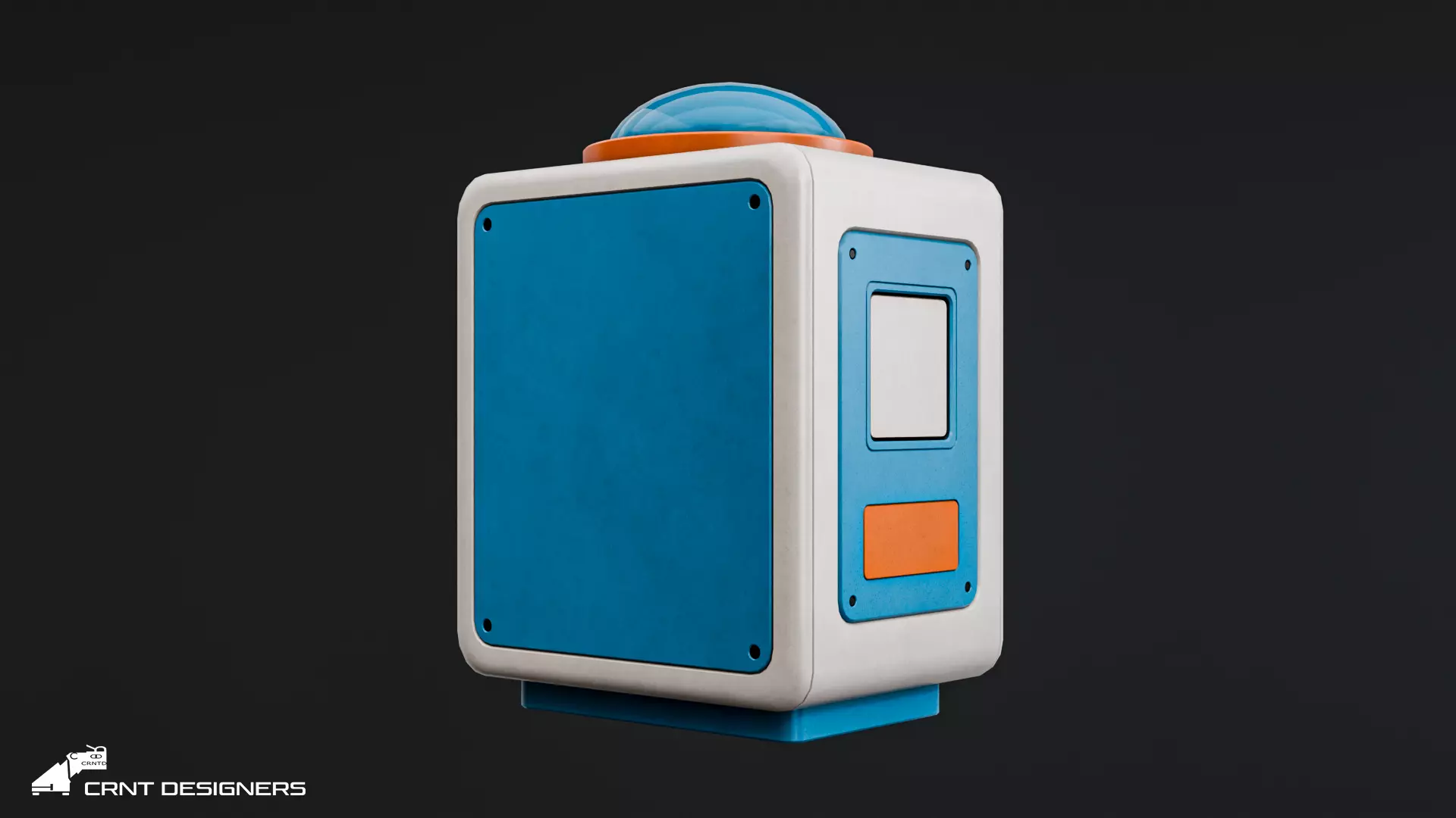 Retro Console - Retro Computer Low-poly 3D model_7