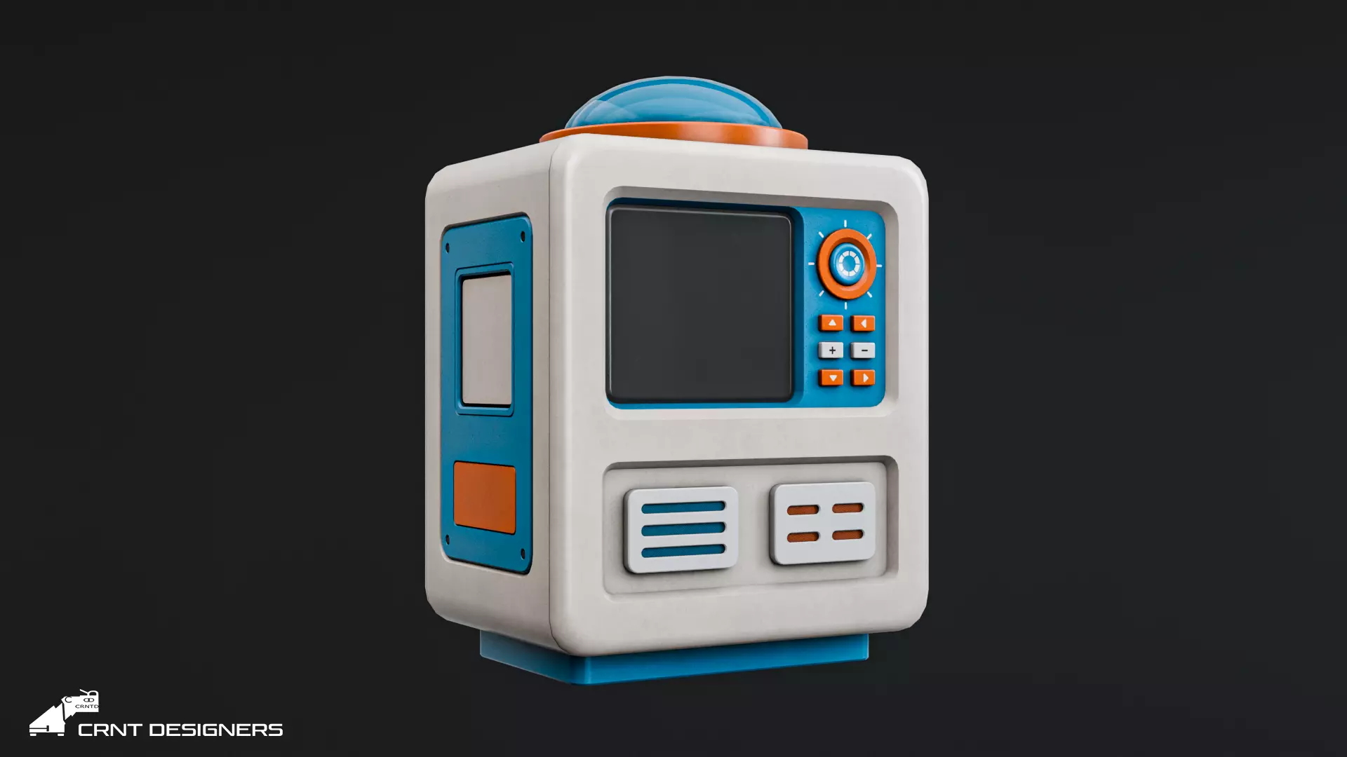 Retro Console - Retro Computer Low-poly 3D model_3