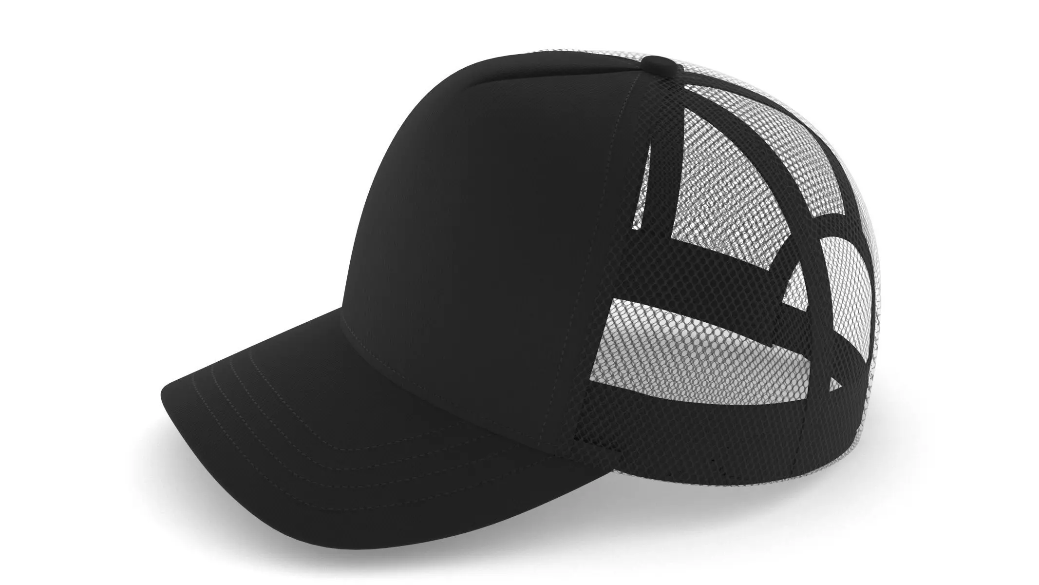 Baseball Cap Trucker 3D model_6