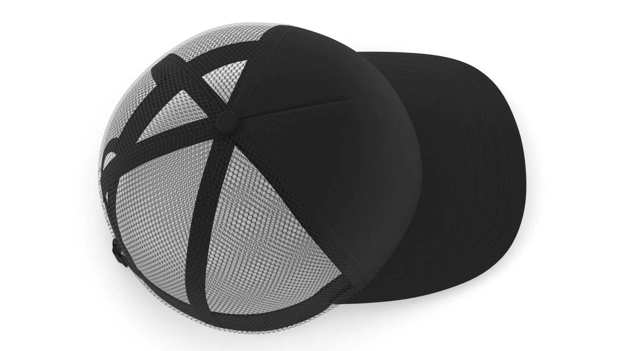 Baseball Cap Trucker 3D model_13