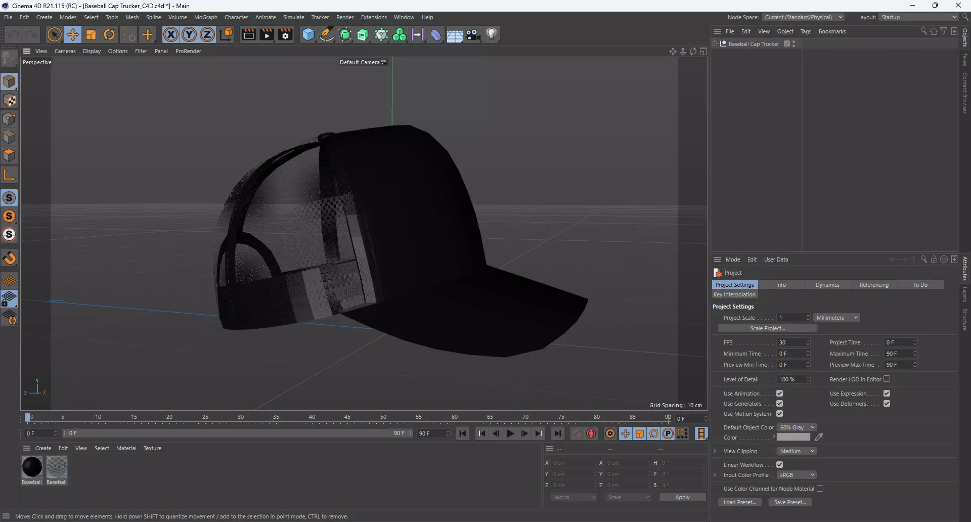 Baseball Cap Trucker 3D model_9