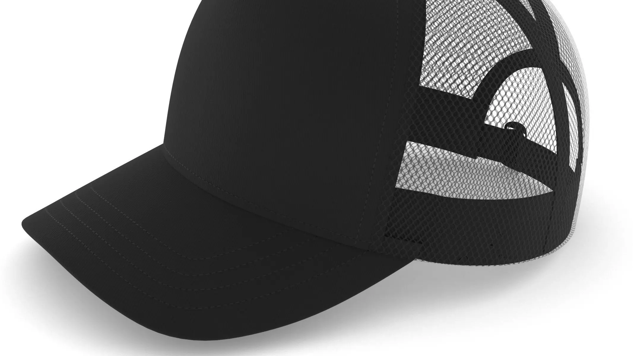 Baseball Cap Trucker 3D model_7