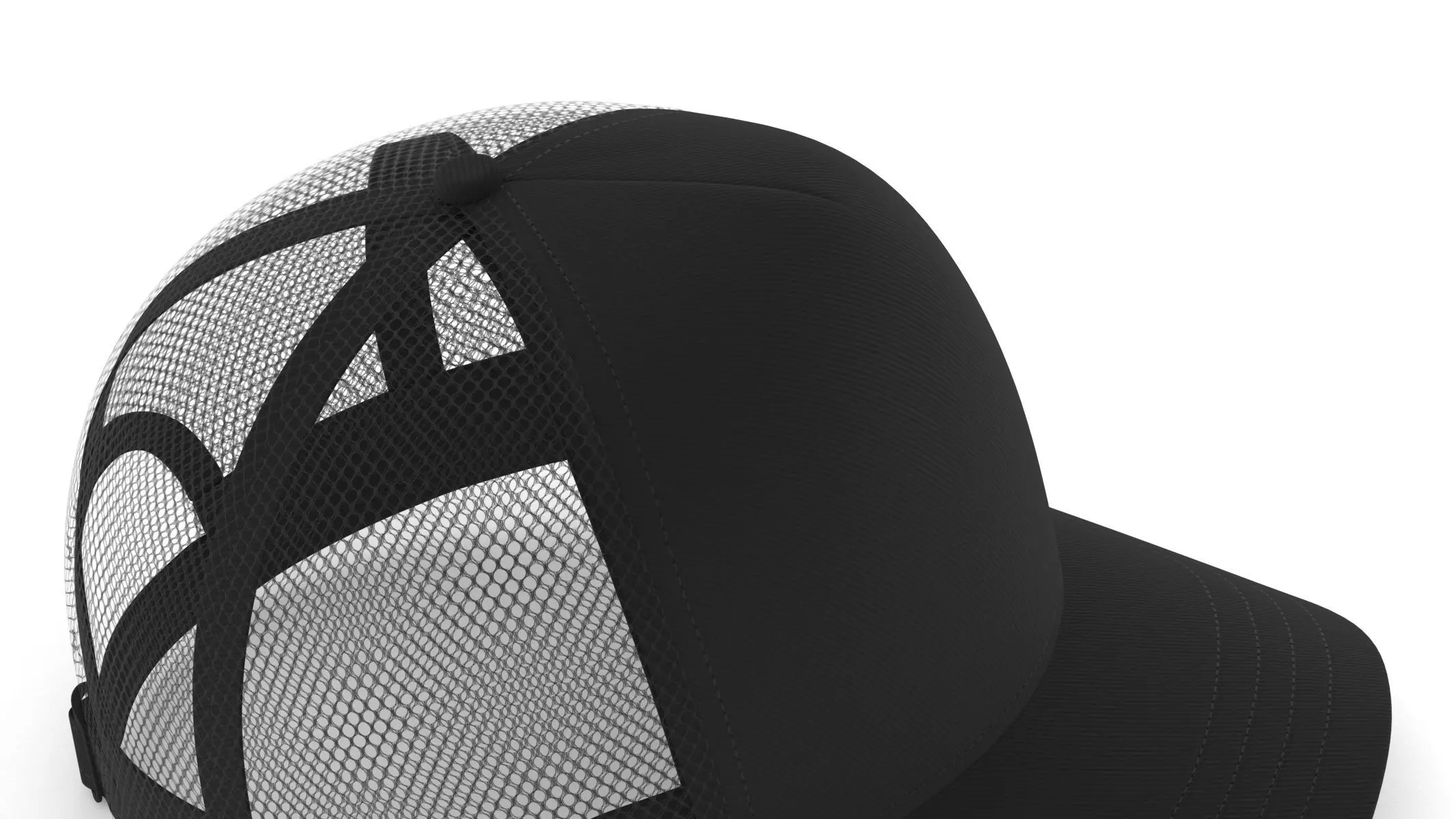 Baseball Cap Trucker 3D model_8