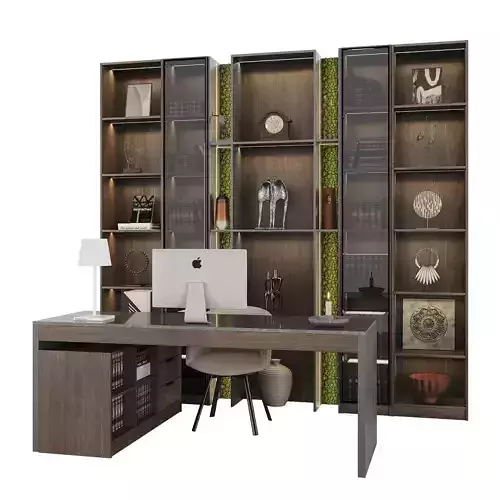 Workplace 05 Low-poly 3D model