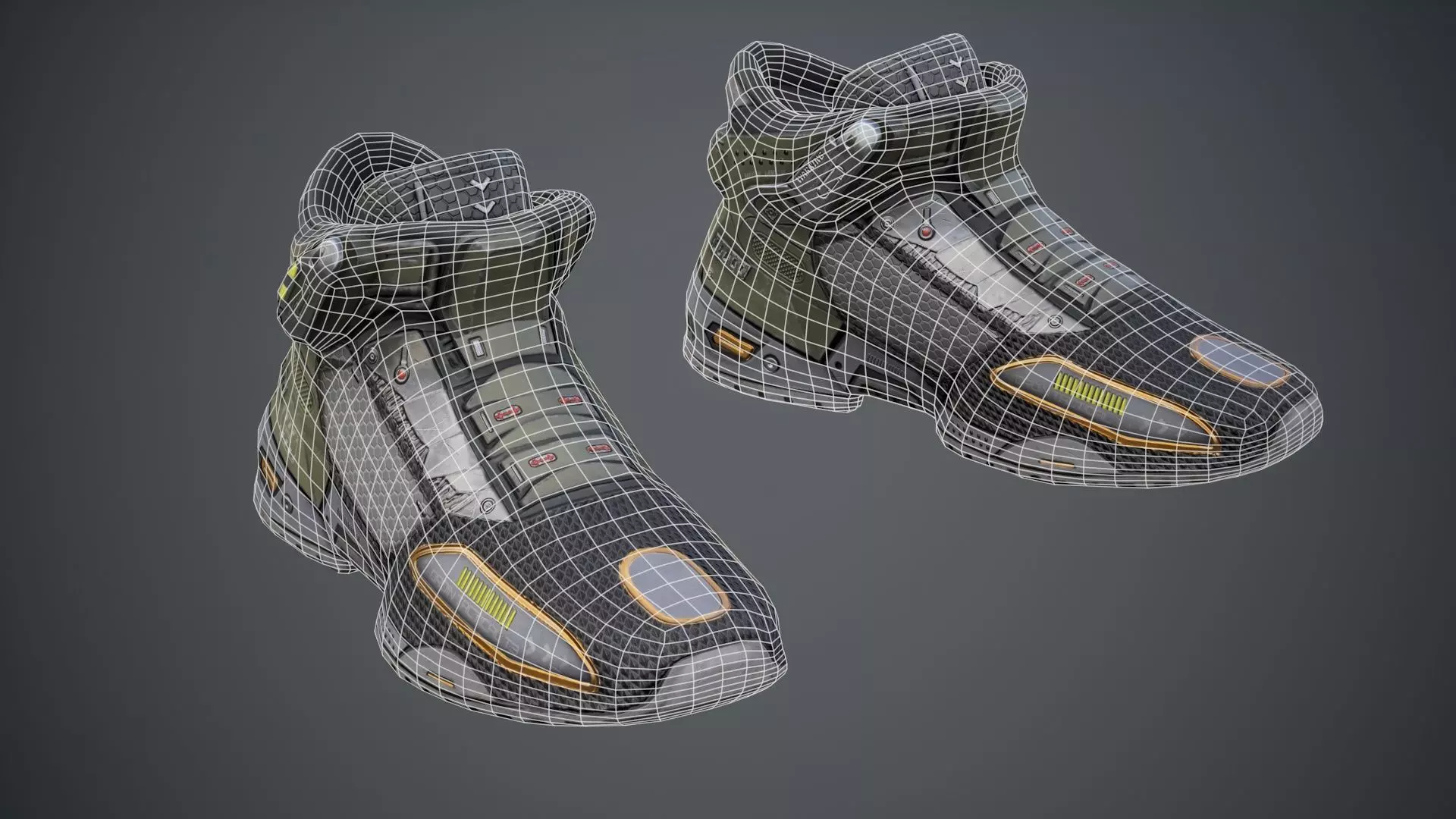 Sci-Fi Military Armor Pack 03 Low-poly 3D model_50