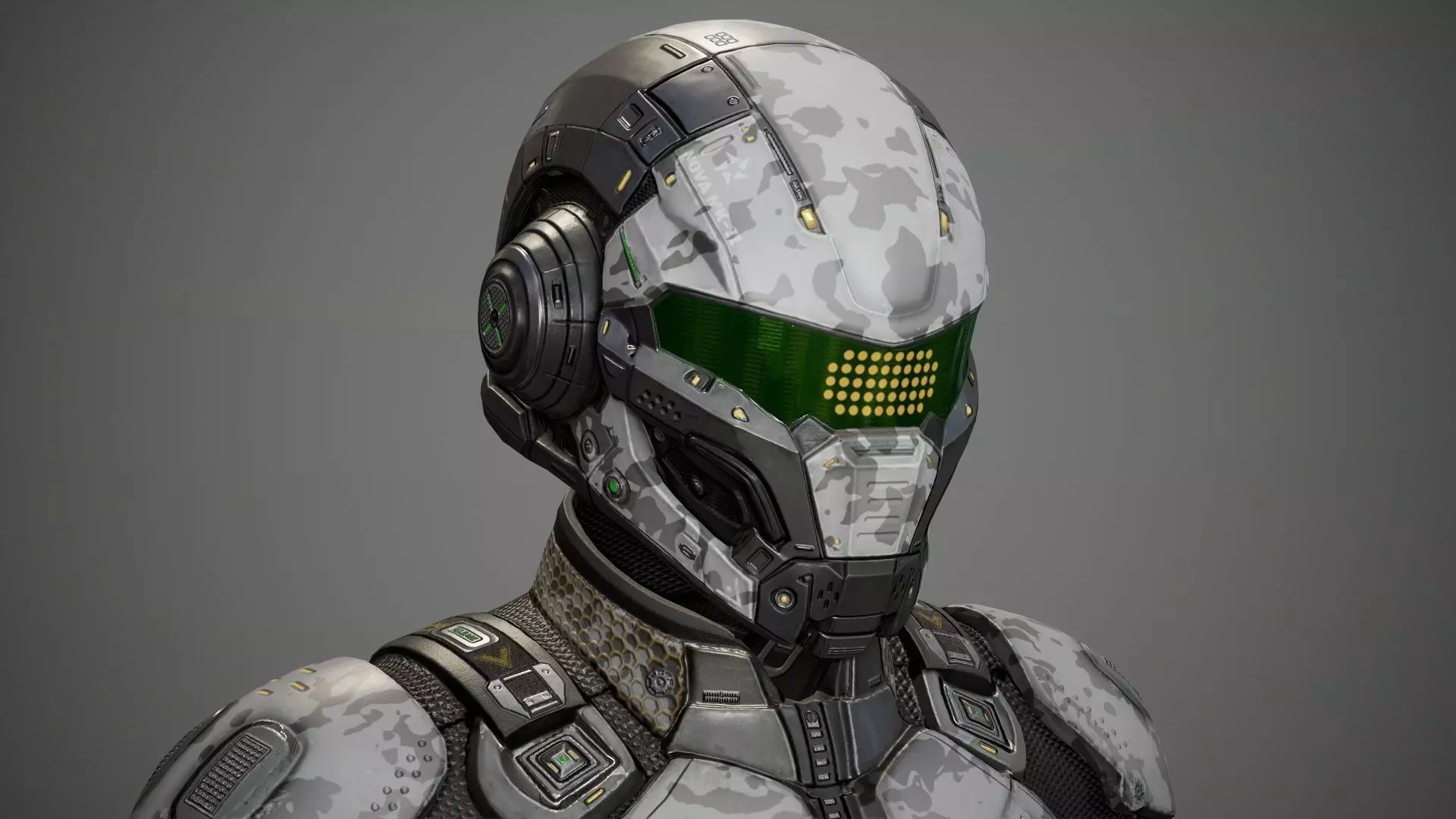 Sci-Fi Military Armor Pack 03 Low-poly 3D model_0