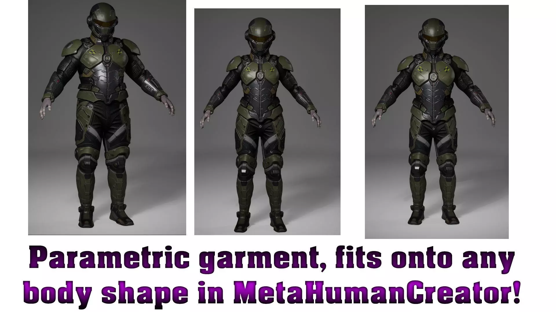 Sci-Fi Military Armor Pack 03 Low-poly 3D model_7