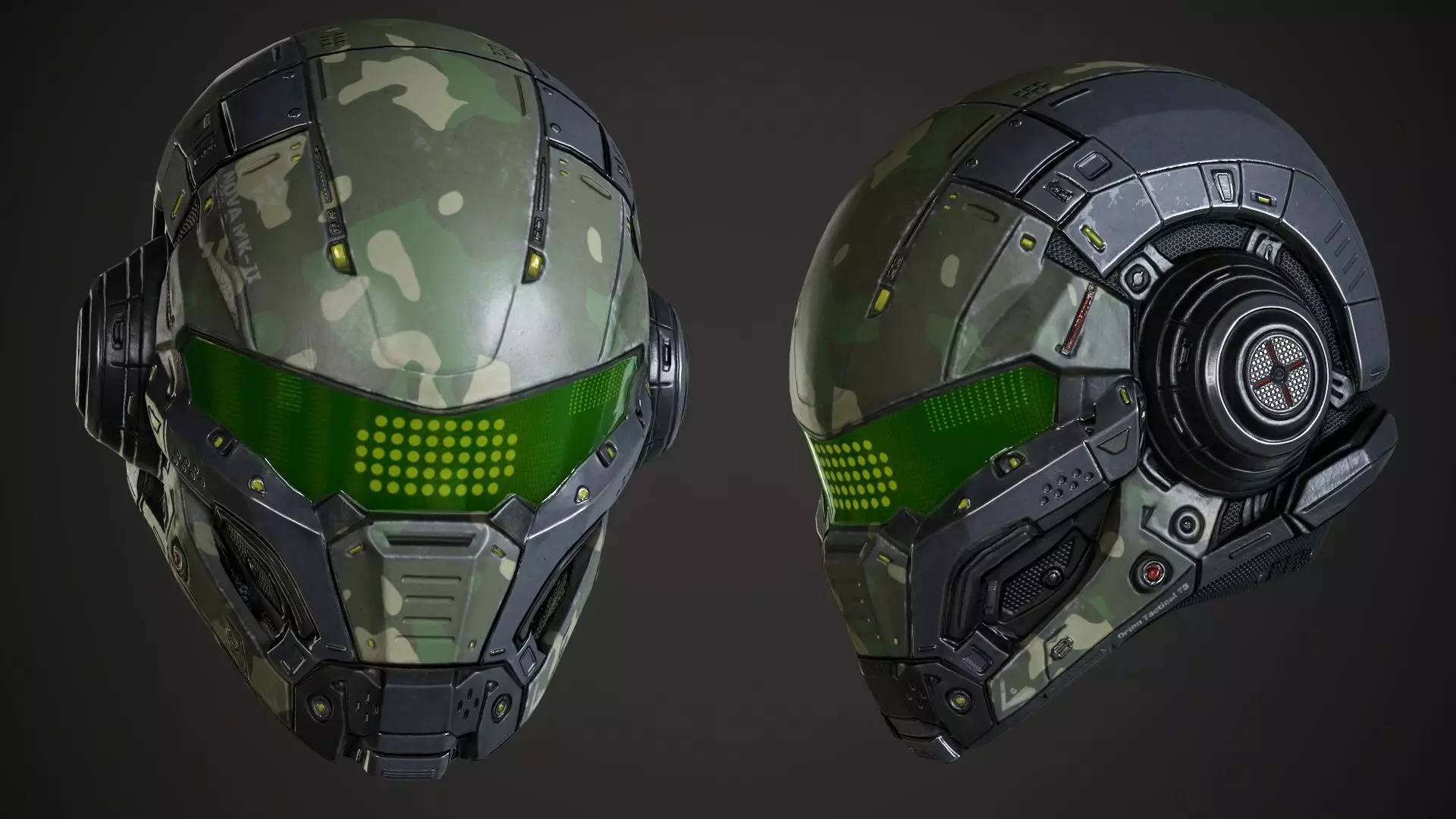 Sci-Fi Military Armor Pack 03 Low-poly 3D model_4