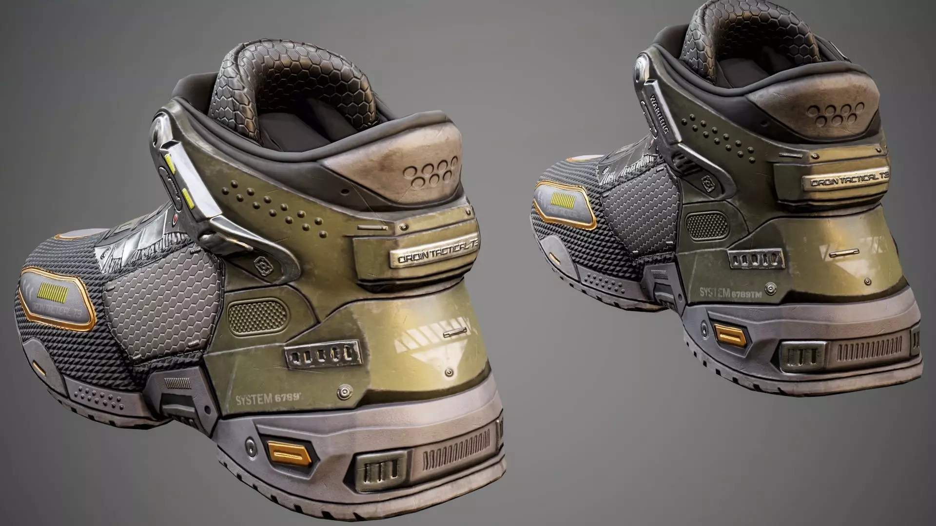 Sci-Fi Military Armor Pack 03 Low-poly 3D model_18