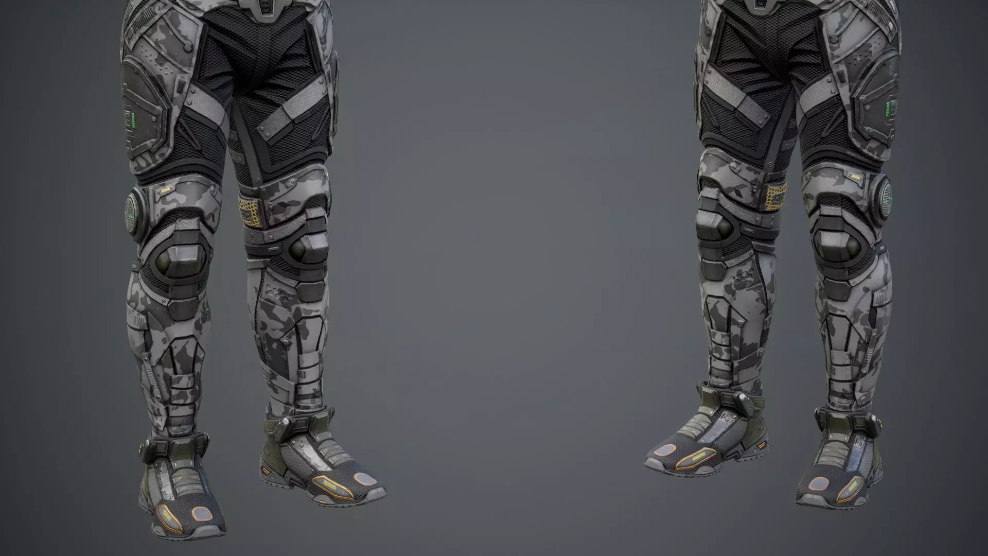 Sci-Fi Military Armor Pack 03 Low-poly 3D model_41