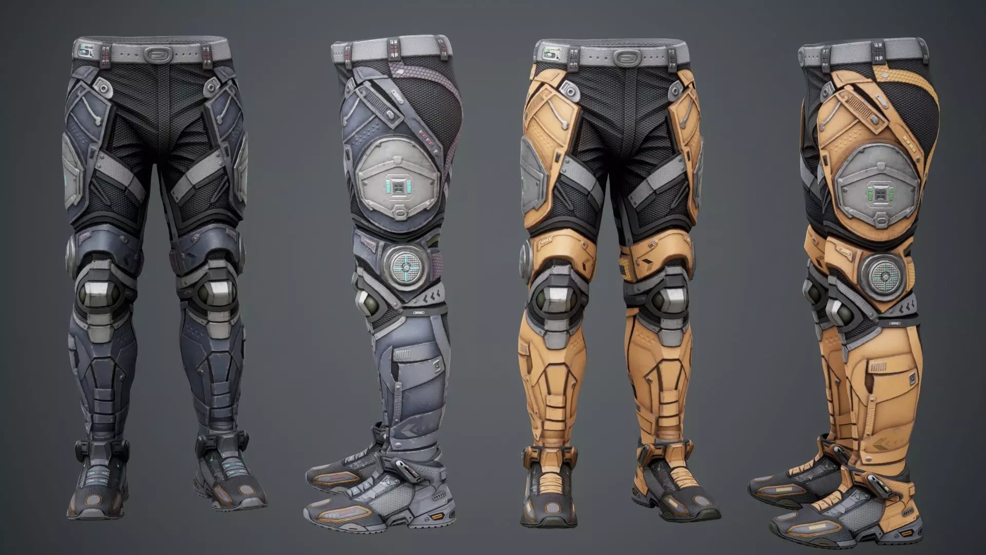 Sci-Fi Military Armor Pack 03 Low-poly 3D model_37