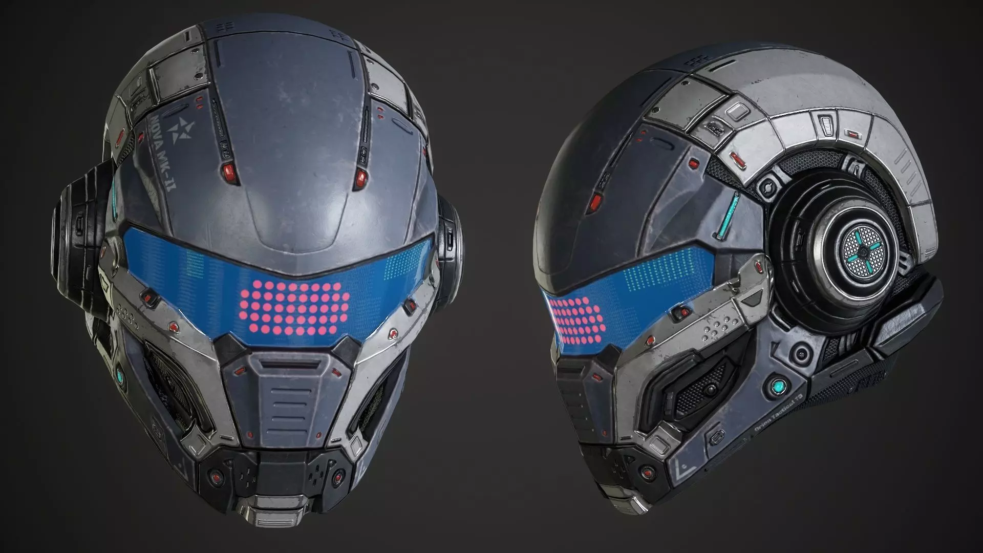 Sci-Fi Military Armor Pack 03 Low-poly 3D model_35