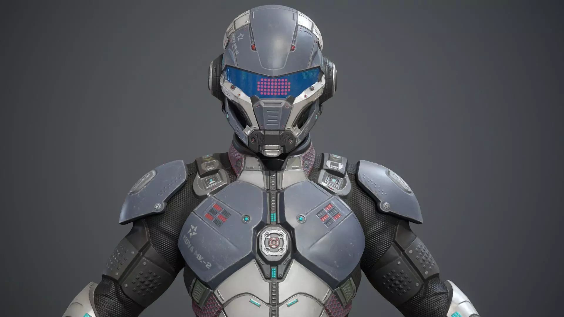 Sci-Fi Military Armor Pack 03 Low-poly 3D model_45