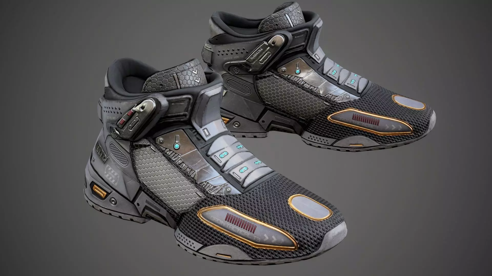 Sci-Fi Military Armor Pack 03 Low-poly 3D model_19